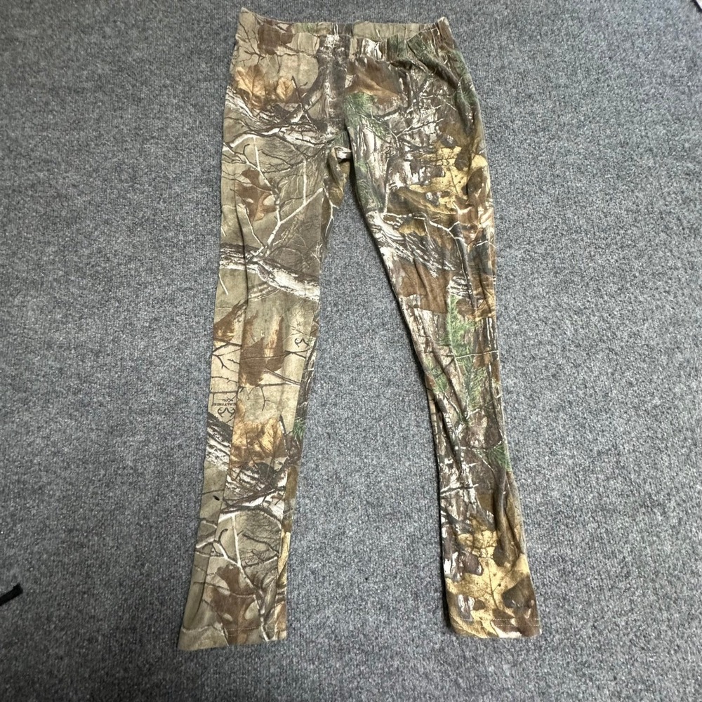 Realtree Leggings Womens Size M Brown Camo Stretch Slim Fit Elastic Waist Casual